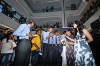 Anubhavinchu Raja Movie 3rd Song Launch at AMB Mall